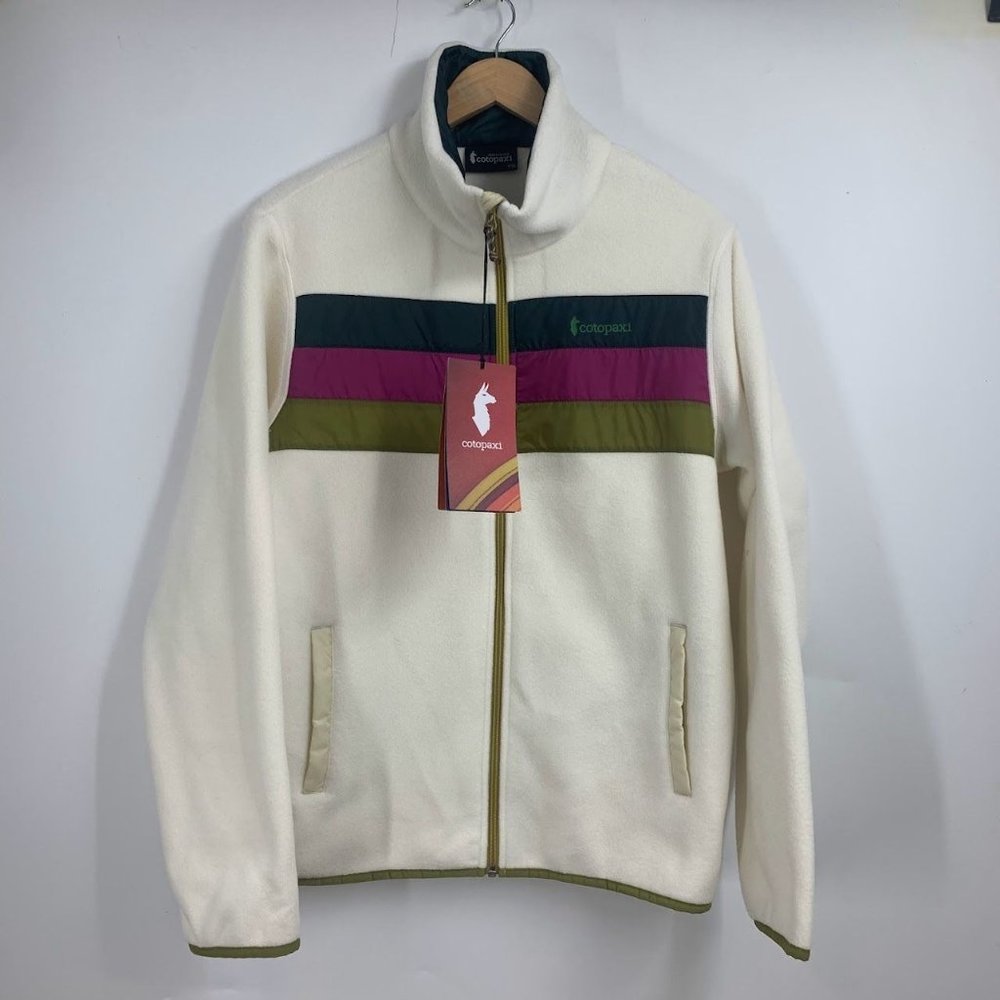 Cotopoxi Women's Teca Striped Fleece Long Sleeve Full Zip In Twinkle Size XL NWT